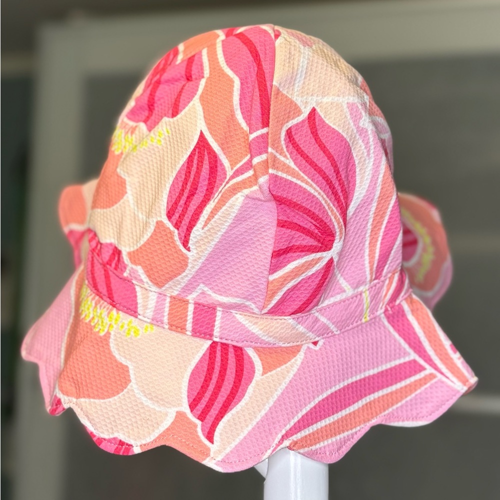 Janie and Jack Pink and Orange Floral Hat